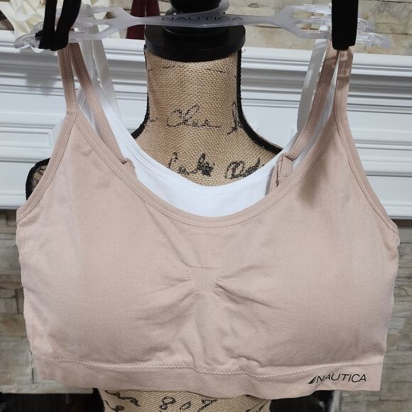 NAUTICA 3pk super soft active athletic workout lounge bras plus size 3X New! - Picture 6 of 11